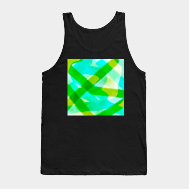 Bright green and blue Tank Top by TiiaVissak